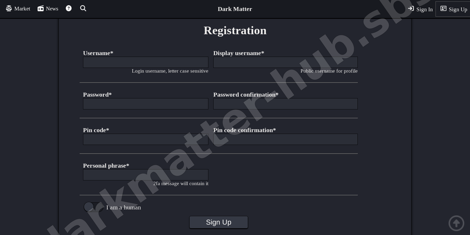 Registration Page